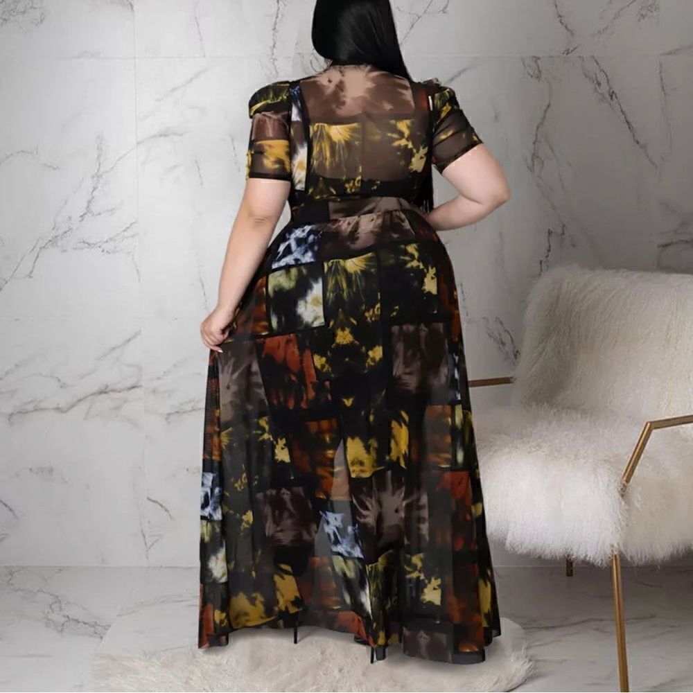 Womens Plus Size Mesh Top - Picture 2 of 2